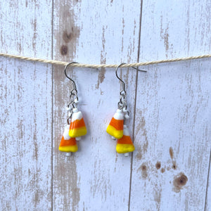 Handcrafted earrings with stainless steel wires and components. All beads are glass.