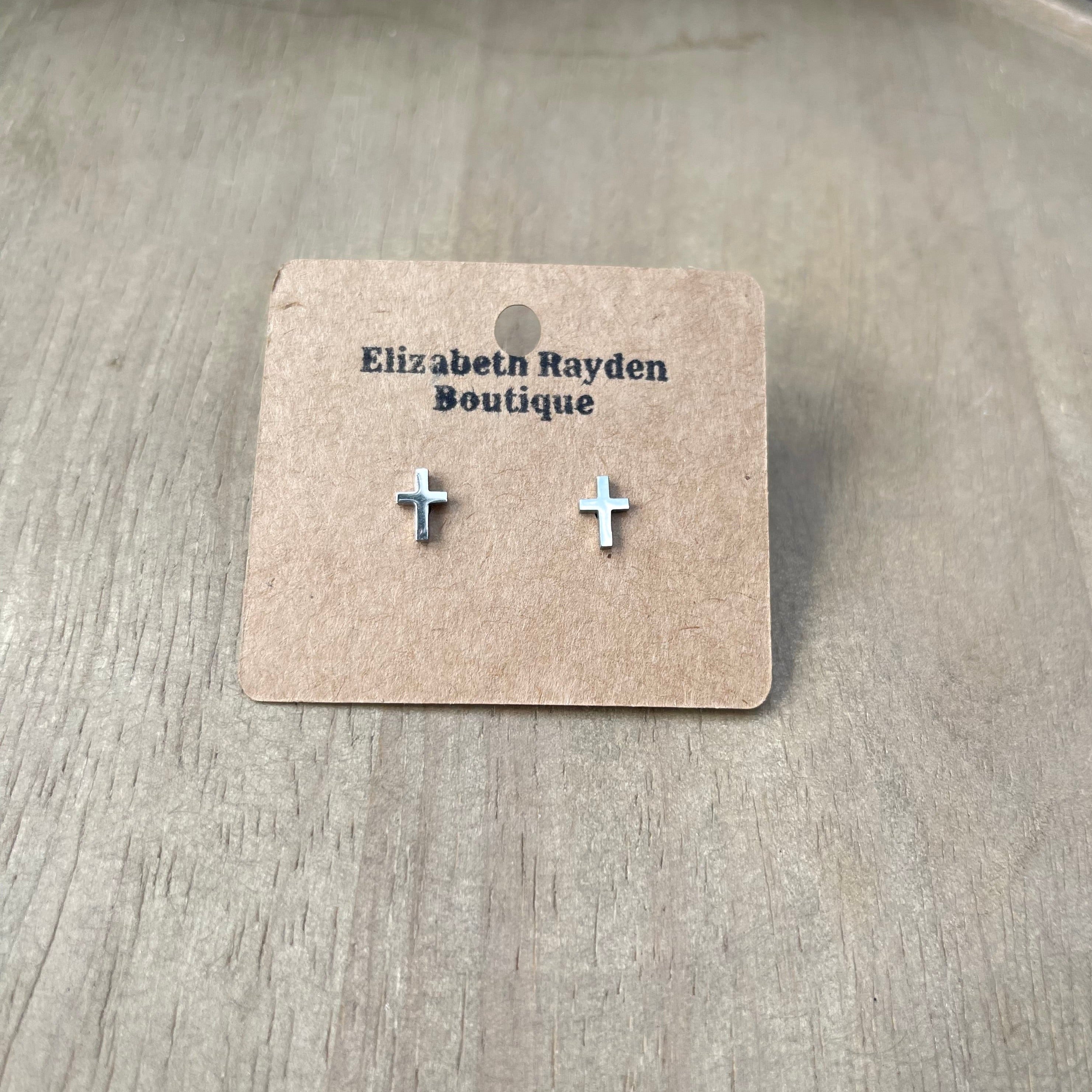 Stainless steel stud earrings. 8mm x 5mm.