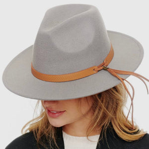 Felt fedora hat 100% polyester Hat circumference 23" Brim width 2.8"