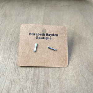 Stainless steel stud earrings. 10mm x 2mm.