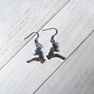 Handcrafted earrings with all stainless steel materials.