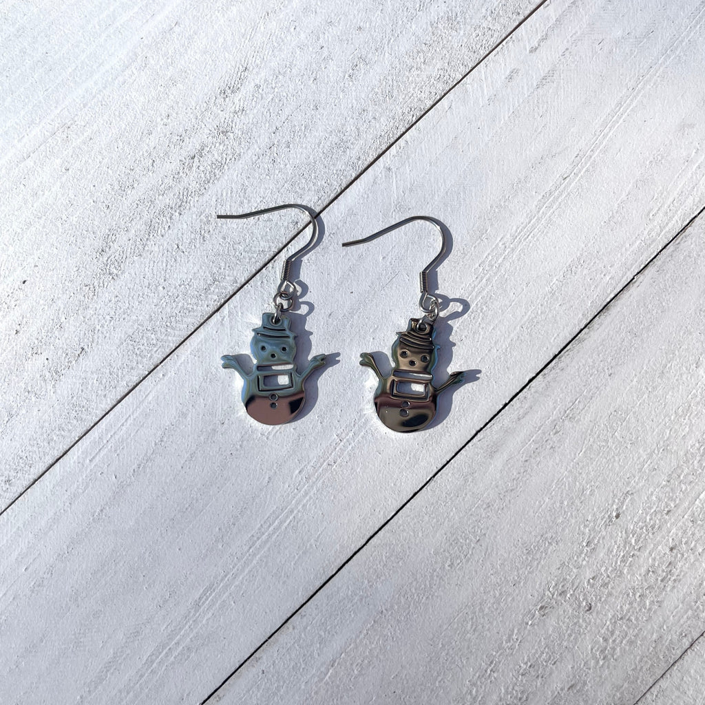 Handcrafted earrings with all stainless steel materials.