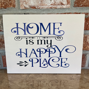 Happy Place Wooden Sign