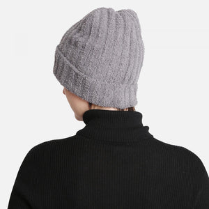 Solid Print Comfy Luxe Beanie. One Size Fits Most. 100% Polyester Microfiber. Cuffed. Wrinkle-Resistant. Care: Machine Washable. Lay Flat to Dry or Tumble Dry Low. Steam or Cool Iron if Necessary. 