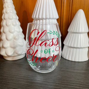 Glass stemless wine glass adorned with witty saying in permanent vinyl. Holds 20 ounces of liquid. Care instructions: Hand wash only, not dishwasher safe, do not microwave, and do not soak. 