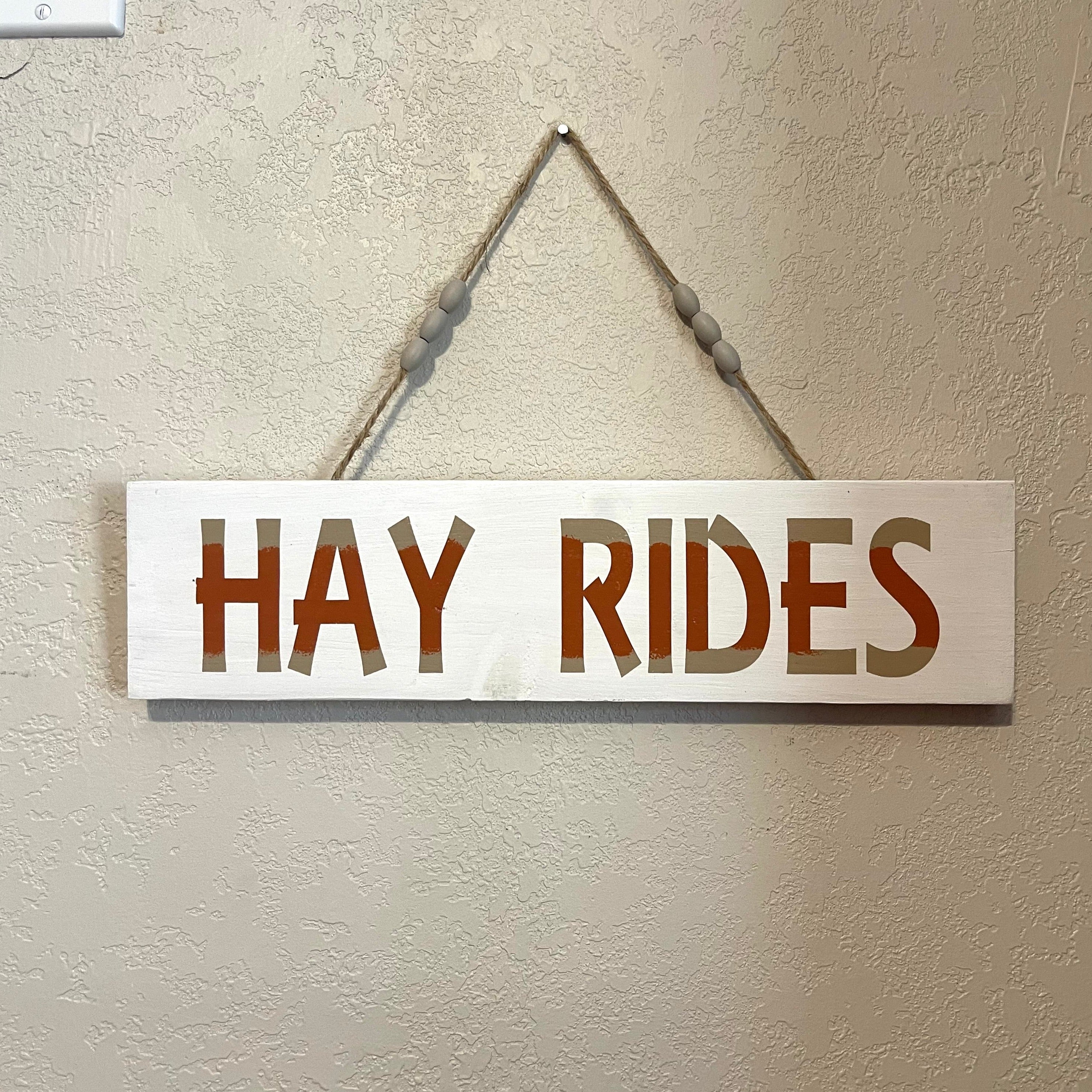 Hay Rides Sign Hay Rides Wooden Sign – Elizabeth Rayden Boutique