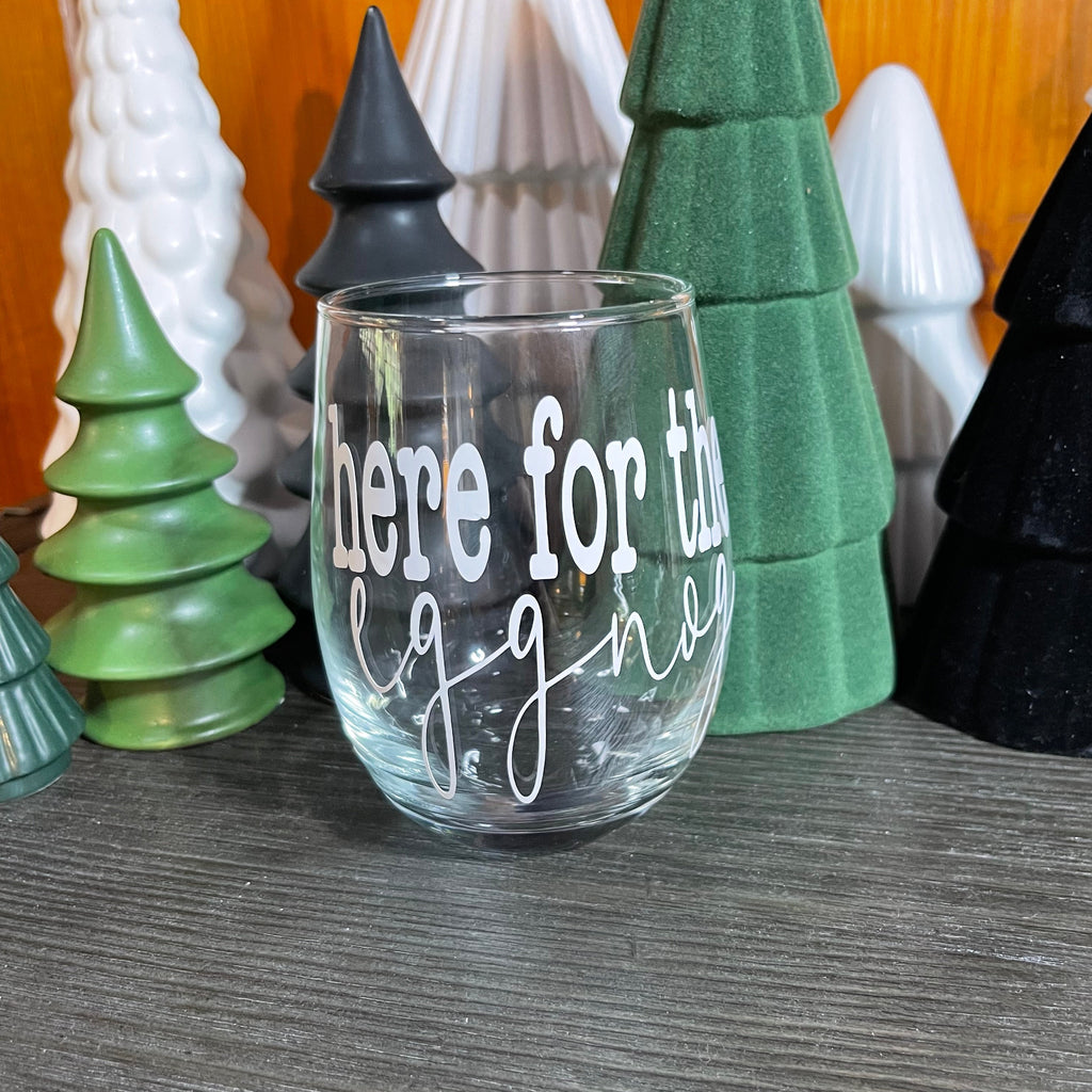 Glass stemless wine glass adorned with witty saying in permanent vinyl. Holds 20 ounces of liquid. Care instructions: Hand wash only, not dishwasher safe, do not microwave, and do not soak. 