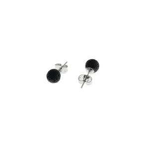 Lava stone stud earrings in stainless steel. Measurements: 6mm. Lead free and nickel safe.