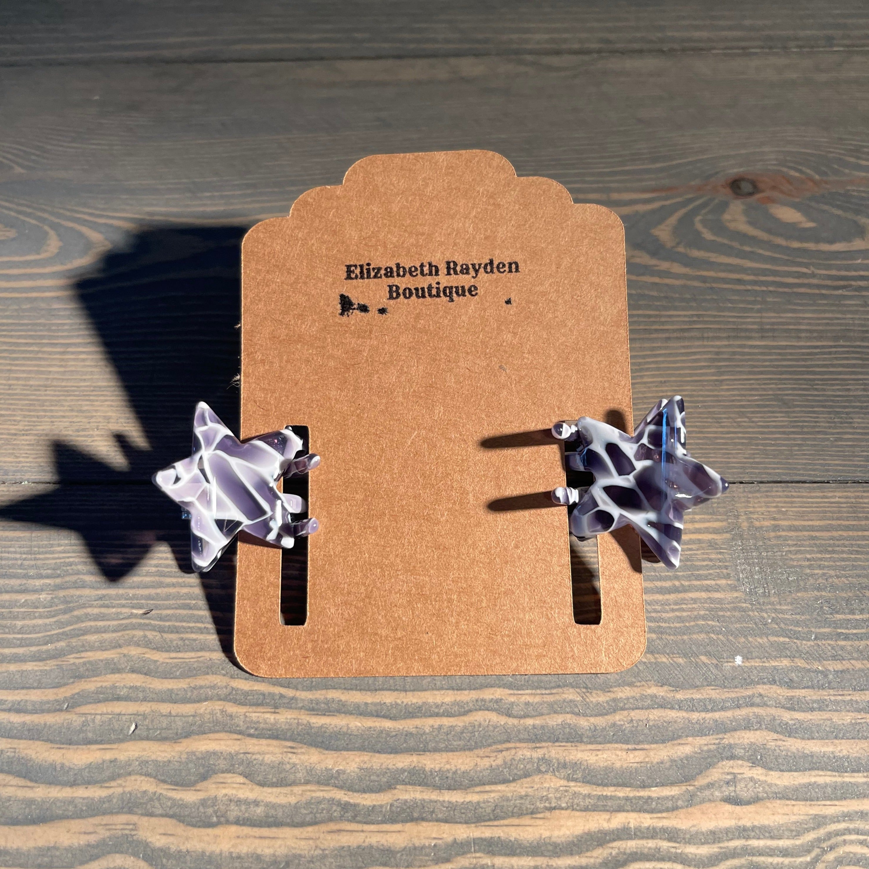 Set of 2 little star hair clips. Material: 100% biodegradable cellulose acetate.