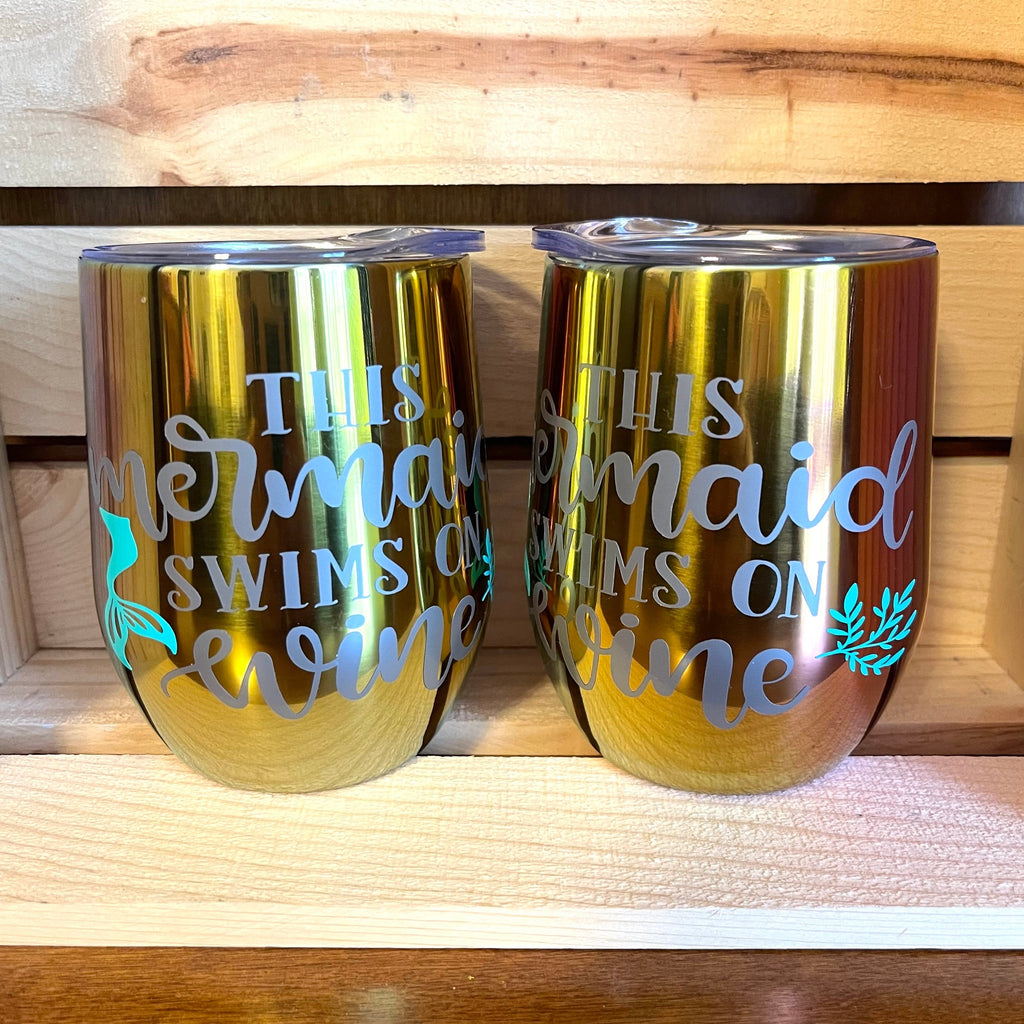 Stainless steel rainbow tumbler with cute quote for your favorite drink. Double wall insulation to prevent external condensation and help keep your beverage temperature consistent. 12 ounce compacity. Care instructions: Hand wash only, not dishwasher safe, do not microwave, do not soak, do not leave in hot car.