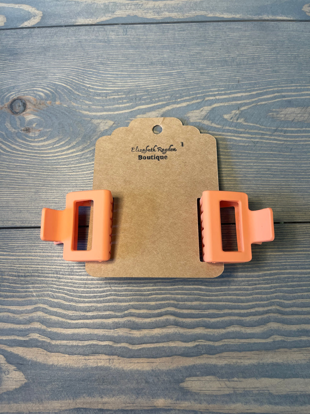 Square claw clip set. 100% plastic. 2” Set of 2.