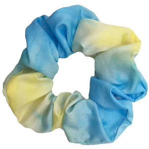 Tie dye hair scrunchie. 100% polyester.