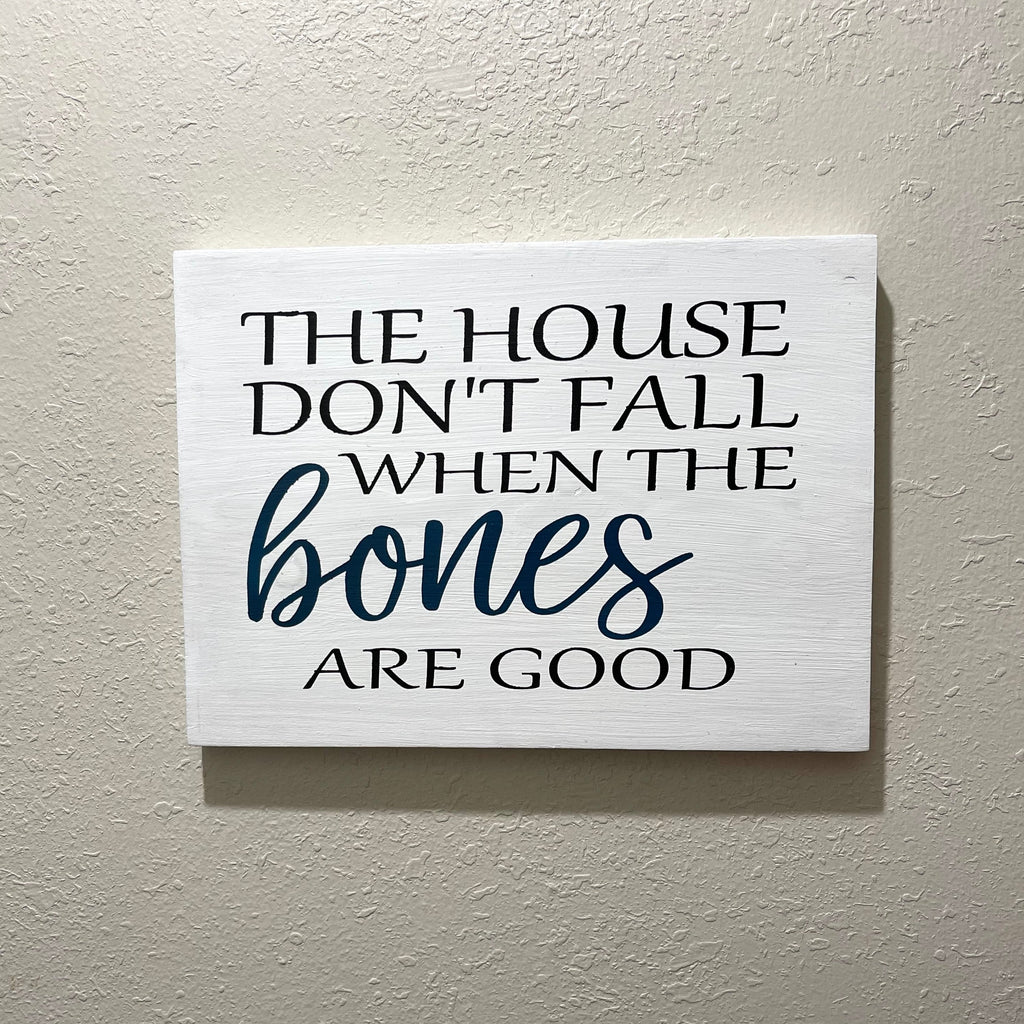 Handcrafted wooden sign that hangs on the wall. Measures 12 1/2" x 9 1/4".